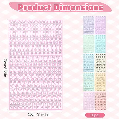 4120 PCS Small Letter Stickers Mini Vinyl Letter Stickers 10 Colors 0.24inch Small Alphabet Sticker Self-Adhesive A-Z Waterproof Sticker for Scrapbooking DIY Cards Planner Craft Keyboard Decor in Saudi Arabia