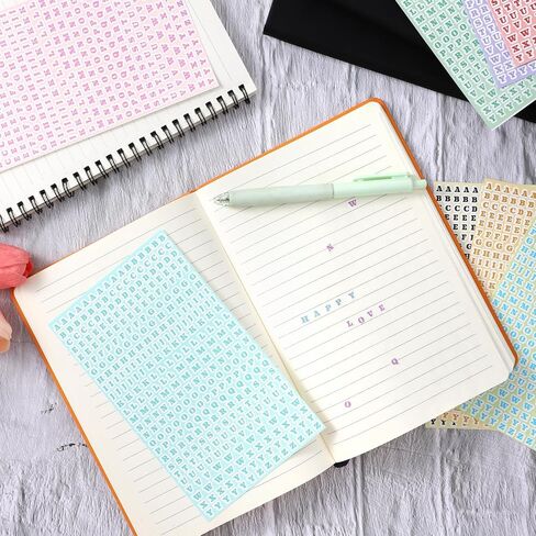 4120 PCS Small Letter Stickers Mini Vinyl Letter Stickers 10 Colors 0.24inch Small Alphabet Sticker Self-Adhesive A-Z Waterproof Sticker for Scrapbooking DIY Cards Planner Craft Keyboard Decor in Saudi Arabia