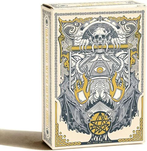 أوراق اللعب، بطاقات البوكر ذات الطراز القديم، بطاقة لعب سلسلة Cthulhu Myth، تصميم بنمط مضاد للانزلاق على الوجهين، مناسبة للتجميع والهدايا، والهالوين، وعيد الشكر، (نحاسي) in Kuwait