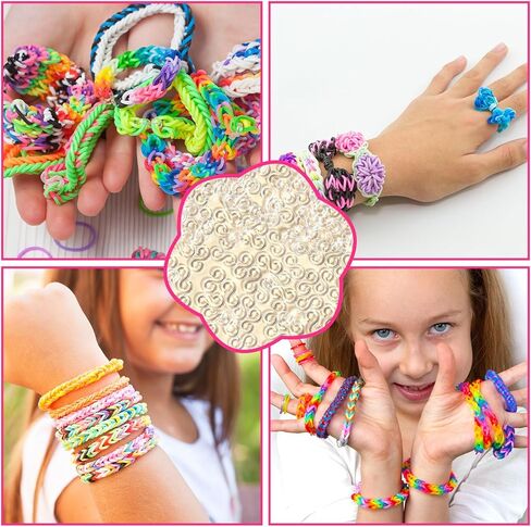 1000 قطعة من مشابك الشريط المطاطي للأساور المنوال، مجموعة أساور مطاطية مع مشابك وموصلات، صناعة الأساور بنفسك، مشابك بلاستيكية شفافة لحرف الأطفال والكبار in Kuwait