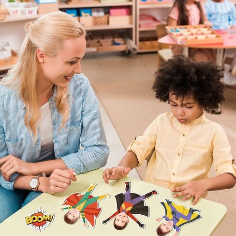 90 PCS Super Themed Hero Cutouts Hero Theme Paper DIY Photo Picture Crafts with 200 PCS Glue Points Super Themed Bulletin Board Decorations for Kids Classroom Party Decor Birthday Supplies in Saudi Arabia