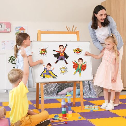 90 PCS Super Themed Hero Cutouts Hero Theme Paper DIY Photo Picture Crafts with 200 PCS Glue Points Super Themed Bulletin Board Decorations for Kids Classroom Party Decor Birthday Supplies in Saudi Arabia