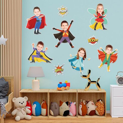 90 PCS Super Themed Hero Cutouts Hero Theme Paper DIY Photo Picture Crafts with 200 PCS Glue Points Super Themed Bulletin Board Decorations for Kids Classroom Party Decor Birthday Supplies in Saudi Arabia
