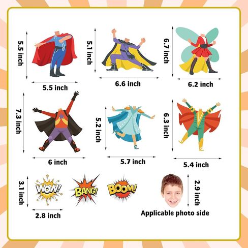 90 PCS Super Themed Hero Cutouts Hero Theme Paper DIY Photo Picture Crafts with 200 PCS Glue Points Super Themed Bulletin Board Decorations for Kids Classroom Party Decor Birthday Supplies in Saudi Arabia