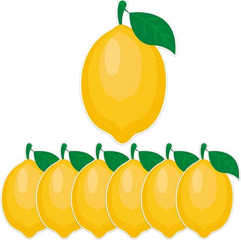 50 PCS Lemon Cutouts for Bulletin Board Decorations, Lemon Cutout Paper Cut-Outs Cardboard for Classroom Bulletin Board Wall Decor Teacher Student Craft Fruits Party Supplies, 6 in in Saudi Arabia