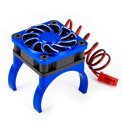 Aluminum Alloy 25000 RPM Cooling Fan Compatible with 35mm Motor Heatsink for 1:16 Tra-xxas Mini Maxx/Mini Slash/XRT VXL 3S / 1:8 Jato 2S 4S Upgrade Parts (Blue) in Saudi Arabia