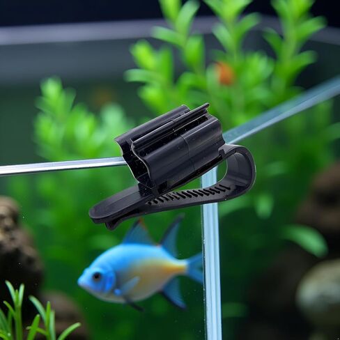 4Pcs Black Fish for Tank Mounting Clip Water Pipe Hose Holder Multifunction Adjustable Clamp for 0.31""-0.62"" Dia Tub Aquarium Tube Holder, Aquarium Air Pump Accessories Aquarium Pumps and Filters in Saudi Arabia