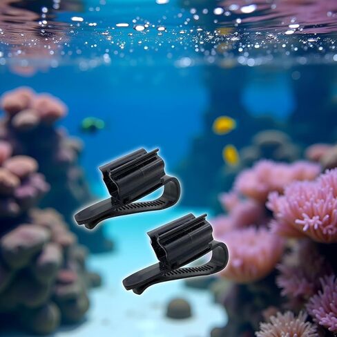 4Pcs Black Fish for Tank Mounting Clip Water Pipe Hose Holder Multifunction Adjustable Clamp for 0.31""-0.62"" Dia Tub Aquarium Tube Holder, Aquarium Air Pump Accessories Aquarium Pumps and Filters in Saudi Arabia