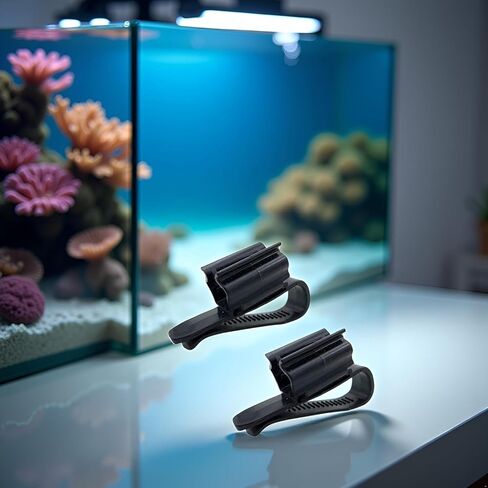 4Pcs Black Fish for Tank Mounting Clip Water Pipe Hose Holder Multifunction Adjustable Clamp for 0.31""-0.62"" Dia Tub Aquarium Tube Holder, Aquarium Air Pump Accessories Aquarium Pumps and Filters in Saudi Arabia