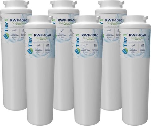 Tier1 UKF8001 Refrigerator Water Filter 6-pk | Replacement for Whirlpool Filter 4, EveryDrop EDR4RXD1, 4396395, Maytag UKF8001, FMM-2, UKF8001AXX-750, 469006, Fridge Filter in Saudi Arabia