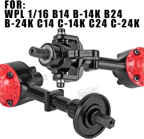 Metal RC Car Axles Set Repair Tool Upgrades Part for WPL 1/16 C14 C-14K C24 C-24K B14 B-14K B24 B-24K, RC Car Modification Parts Hops Up,Black in Saudi Arabia