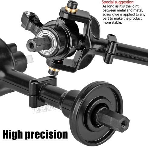 Metal RC Car Axles Set Repair Tool Upgrades Part for WPL 1/16 C14 C-14K C24 C-24K B14 B-14K B24 B-24K, RC Car Modification Parts Hops Up,Black in Saudi Arabia