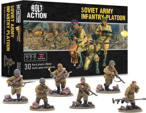 Warlord Games Soviet Army Infantry Platoon - 28mm Scale Plastic Miniatures for Bolt Action Highly Detailed World War 2 Miniatures in Saudi Arabia