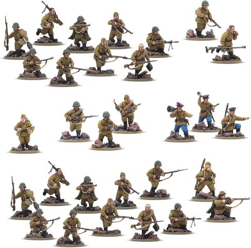 Warlord Games Soviet Army Infantry Platoon - 28mm Scale Plastic Miniatures for Bolt Action Highly Detailed World War 2 Miniatures in Saudi Arabia