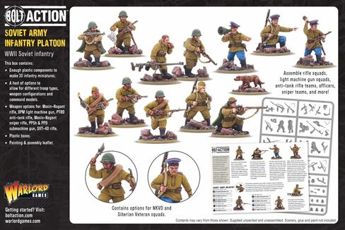 Warlord Games Soviet Army Infantry Platoon - 28mm Scale Plastic Miniatures for Bolt Action Highly Detailed World War 2 Miniatures in Saudi Arabia