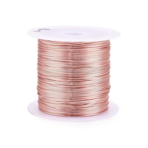 1 Roll 124.67 Feet(38m) 0.4mm 26 Gauge Copper Craft Wire Copper Beading Wire, Long-Lasting Plated, Rose Gold, Stringing Materials for DIY Bracelets, Beading Jewelry Making and Crafts in Saudi Arabia