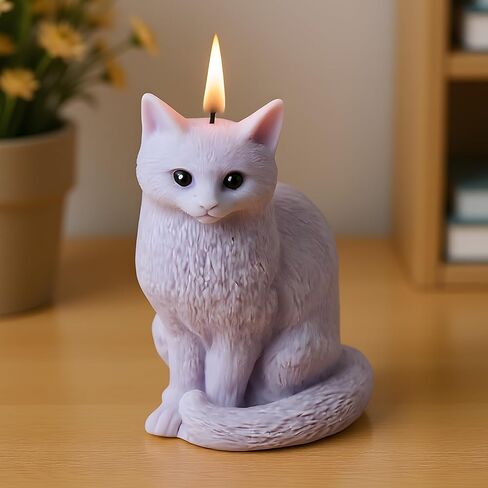Sitting Cat Candle Silicone Molds Cat Candle Mold Animal Candle Mold Cats Resin Casting Molds for Candles Making Home Decorate Aromatherapy Candles Gypsum Clay Craft in Saudi Arabia