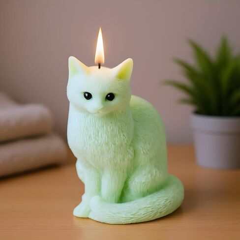 Sitting Cat Candle Silicone Molds Cat Candle Mold Animal Candle Mold Cats Resin Casting Molds for Candles Making Home Decorate Aromatherapy Candles Gypsum Clay Craft in Saudi Arabia