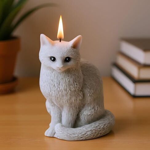 Sitting Cat Candle Silicone Molds Cat Candle Mold Animal Candle Mold Cats Resin Casting Molds for Candles Making Home Decorate Aromatherapy Candles Gypsum Clay Craft in Saudi Arabia
