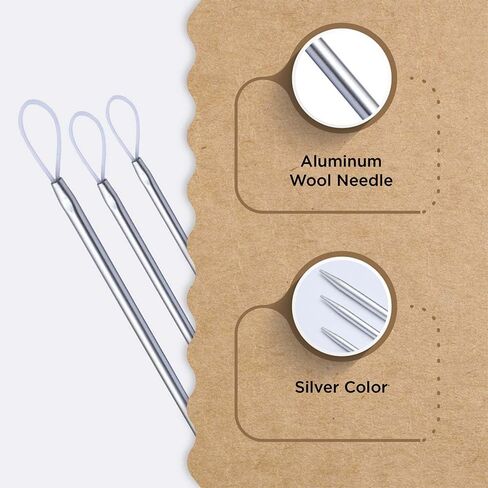 Knitter’s Pride Silver Wool Needles– Set of 3 (US Size 1, 2 & 3) in Saudi Arabia