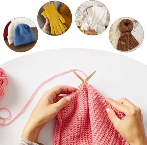 Bamboo Knitting Needles Set, 9 Pairs Single Point Straight Wood Needles for Beginners, Long Wooden Knitting Needles for Sweaters Socks Shawl Gloves Scarf(2.0-10.0mm) in Kuwait