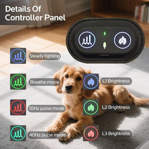 العلاج بالضوء الأحمر للكلاب، حزام العلاج بالضوء الأحمر القابل للارتداء لإصلاح جروح الحيوانات الأليفة، وتخفيف آلام المفاصل والظهر، 12.8 × 6.8 بوصة 660/850 نانومتر 80-LED in Kuwait