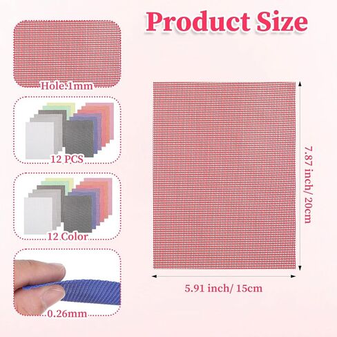 12 Color Plastic Cosplay Eye Mesh, 12 Pack 7.87 X 5.9 Inch Fursuit Eye Mesh See Through Blank DIY Therian Mask Kit Mask Meshs Sheets for Crafts Making, Furries Cosplay, Props, Home Decor Supplies in Saudi Arabia