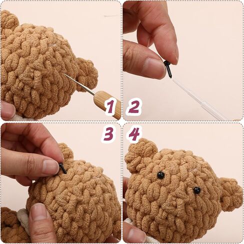 cobee 500 Pcs Eyes for Crochet Animals, Black Needle Felting Eyes 3mm/4mm/5mm/6mm Craft Eye, Plastic Eye for Bear Plush Animal Needle Felting Sewing DIY Crafts in Saudi Arabia