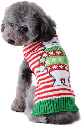 Dog Snowman Sweater Christmas Cat Costume Pet Polar Bear Design New Year Clothes (Polar Bear,S) in Saudi Arabia