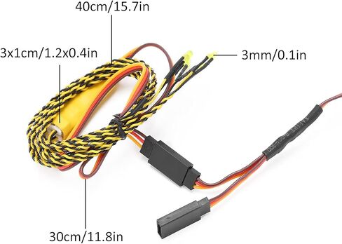 أضواء ربط السيارة طراز RC، مجموعة أضواء إشارة الانعطاف 1 هرتز مع 4 إشارات انعطاف LED ومجموعة أسلاك Y لمحاكاة المصباح الخلفي لسيارات التسلق in Kuwait