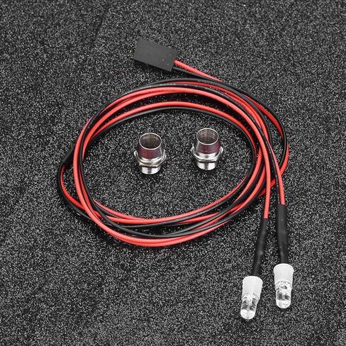 RC LED Light, 2PCS 5mm RC Taillight Headlights RC Accessory Headlamps for 1:10 Model Drift RC Car Truck Crawler Vehicle (No. 9 White Light) in Saudi Arabia