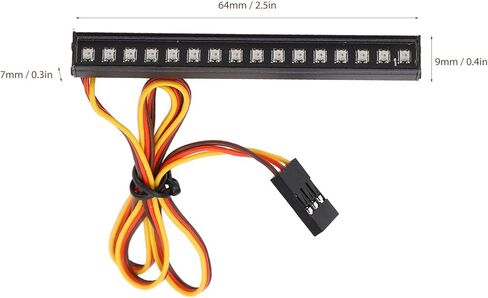 شريط إضاءة RC، 16LED من سبائك الألومنيوم دائرة متكاملة ضوء فائق السطوع 8 تأثيرات إضاءة أضواء السقف لسيارات RC 1/18 in Saudi Arabia
