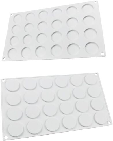 Silicone Stamp Mold Flat Round Disc Mold Adhesive Waxing Mold Chocolate Cake Mold Baking Mold Tray Soap Making Mold Easy Release Molds in Saudi Arabia