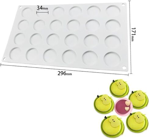 Silicone Stamp Mold Flat Round Disc Mold Adhesive Waxing Mold Chocolate Cake Mold Baking Mold Tray Soap Making Mold Easy Release Molds in Saudi Arabia