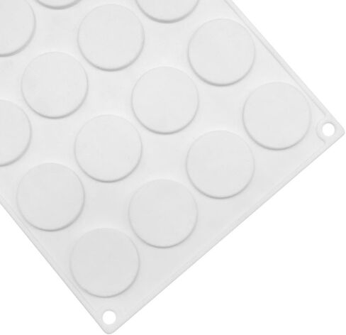 Silicone Stamp Mold Flat Round Disc Mold Adhesive Waxing Mold Chocolate Cake Mold Baking Mold Tray Soap Making Mold Easy Release Molds in Saudi Arabia