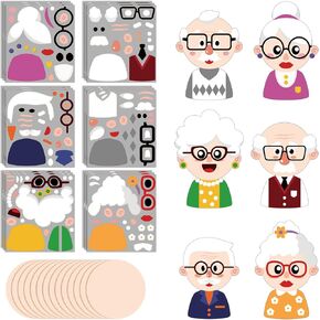 36 قطعة من الحرف اليدوية لعيد الأجداد السعيد - يوم 100 من ملصقات المدرسة، هدايا الأنشطة، مستلزمات الحفلات والديكورات in Kuwait