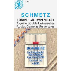 Euro-Notions Schmetz Universal Twin 4.0/90 Needle, Silver in Saudi Arabia