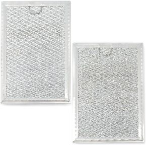 2Pcs Microwave Grease Filters Compatible with GE JVM7195SK6SS PNM9216SK5SS JVM7195EK5ES JNM7196DK5BB JVM7195DK5WW JNM7196SK6SS Microwave Oven Aluminum Filter Set Replacement Part in Kuwait