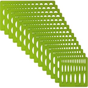 مجموعة Kingdder مكونة من 15 سلسلة من قوالب الشكل البيضوي، قالب استنسل بلاستيكي دائري، أداة رسم وصياغة للطلاب المحترفين، صياغة دقيقة in Kuwait