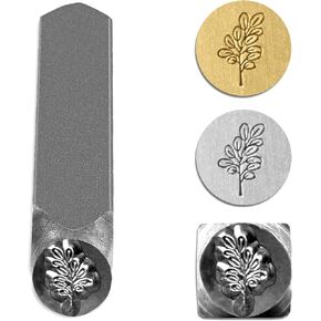 4 قطع من TheCraftGuy ختم معدني لأوراق الشجر لصناعة المجوهرات نمط أوراق الشجر 5/16 بوصة (8 مم) طوابع معدنية مثالية لمشاريع الطوابع الفولاذية أدوات ختم المجوهرات ذات الجودة الاحترافية in Kuwait