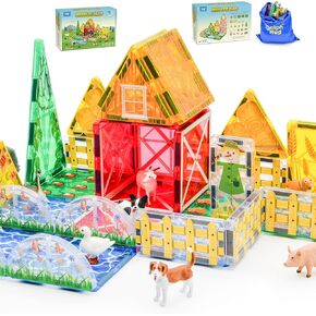 ألعاب البلاط المغناطيسي للمزرعة ألعاب تعليمية ثلاثية الأبعاد مع الحيوانات، ألعاب مونتيسوري للتعلم واللعب للأطفال، مجموعة بناء مغناطيس للأطفال الصغار في مرحلة ما قبل المدرسة، هدية مثالية للأولاد والبنات الذين تتراوح أعمارهم بين 3-5 و4-8 و5-7 in Kuwait