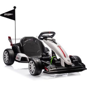 GarveeLife 24V Electric Drift Kart for Kids, Ride Car with Adjustable Seat & 8.5MPH Speed, EVA Silent Wheels, Parent-Safety Certified Ride-On Toy in Saudi Arabia