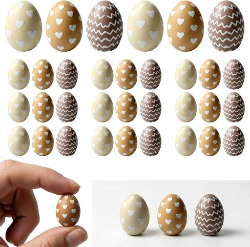 60 قطعة من راتينج عيد الفصح، مجسمات بيض أرنب صغيرة الحجم لحشو المزهرية DIY سحر الوحل، إكسسوارات الحديقة الجنية، زينة كعكة الحيوانات اللطيفة، ديكور الحفلات المبعثرة (الباستيل، البيض) in Kuwait