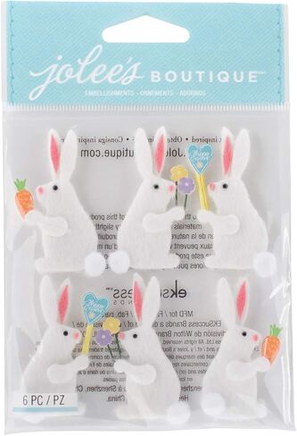 Jolees E5021768 Boutique Dimensional Stickers-Easter Bunnies in Saudi Arabia