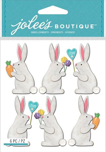 Jolees E5021768 Boutique Dimensional Stickers-Easter Bunnies in Saudi Arabia