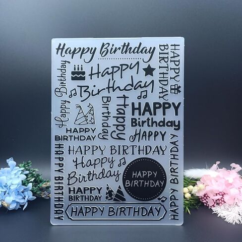 عيد ميلاد سعيد نعمة الكلمات الملمس النقش قوالب 5x7 بوصة 3D البلاستيك النقش المجلدات لصنع بطاقة DIY سكرابوكينغ ألبوم الصور بطاقة والورق اليدوية ديكور الحرف in Kuwait