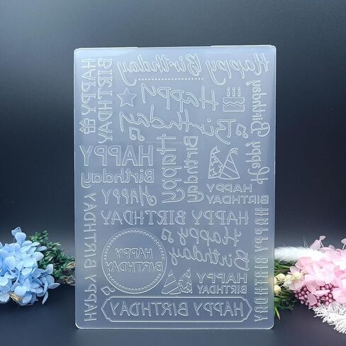 عيد ميلاد سعيد نعمة الكلمات الملمس النقش قوالب 5x7 بوصة 3D البلاستيك النقش المجلدات لصنع بطاقة DIY سكرابوكينغ ألبوم الصور بطاقة والورق اليدوية ديكور الحرف in Kuwait