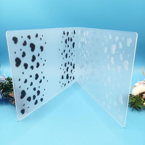 قلوب الحب محكم الانطباعات 3D المجلدات النقش البلاستيكية لصنع بطاقة DIY سكرابوكينغ بطاقة ألبوم الصور والديكور ورقة الحرف اليدوية (5x7 بوصة) in Kuwait