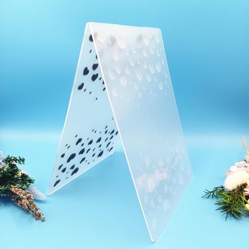 قلوب الحب محكم الانطباعات 3D المجلدات النقش البلاستيكية لصنع بطاقة DIY سكرابوكينغ بطاقة ألبوم الصور والديكور ورقة الحرف اليدوية (5x7 بوصة) in Kuwait