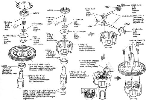 39T Differential Systems Kits Remote Control Car Differential Gear Transmission Systems for XV02 TT02 MB01 BT01 XM01 Model Vehicle Part in Kuwait